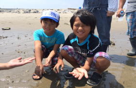 人工磯カニ釣り